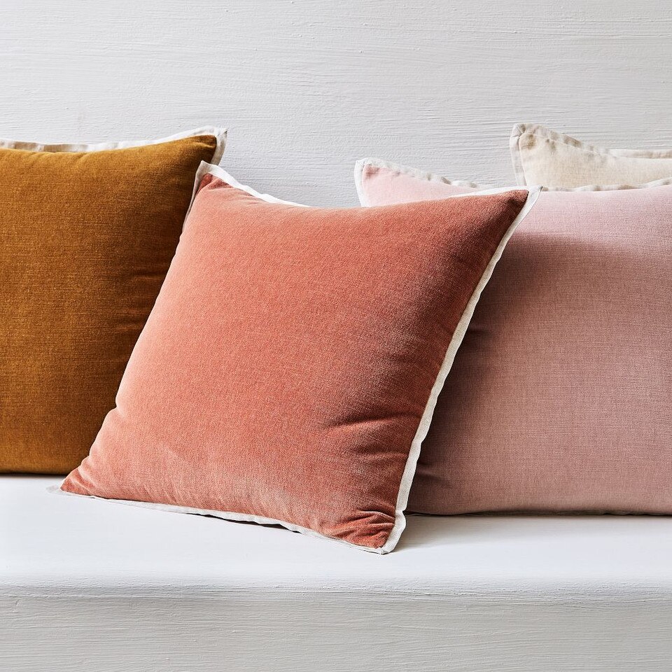 Classic Cotton Velvet Pillow Cover West Elm UK